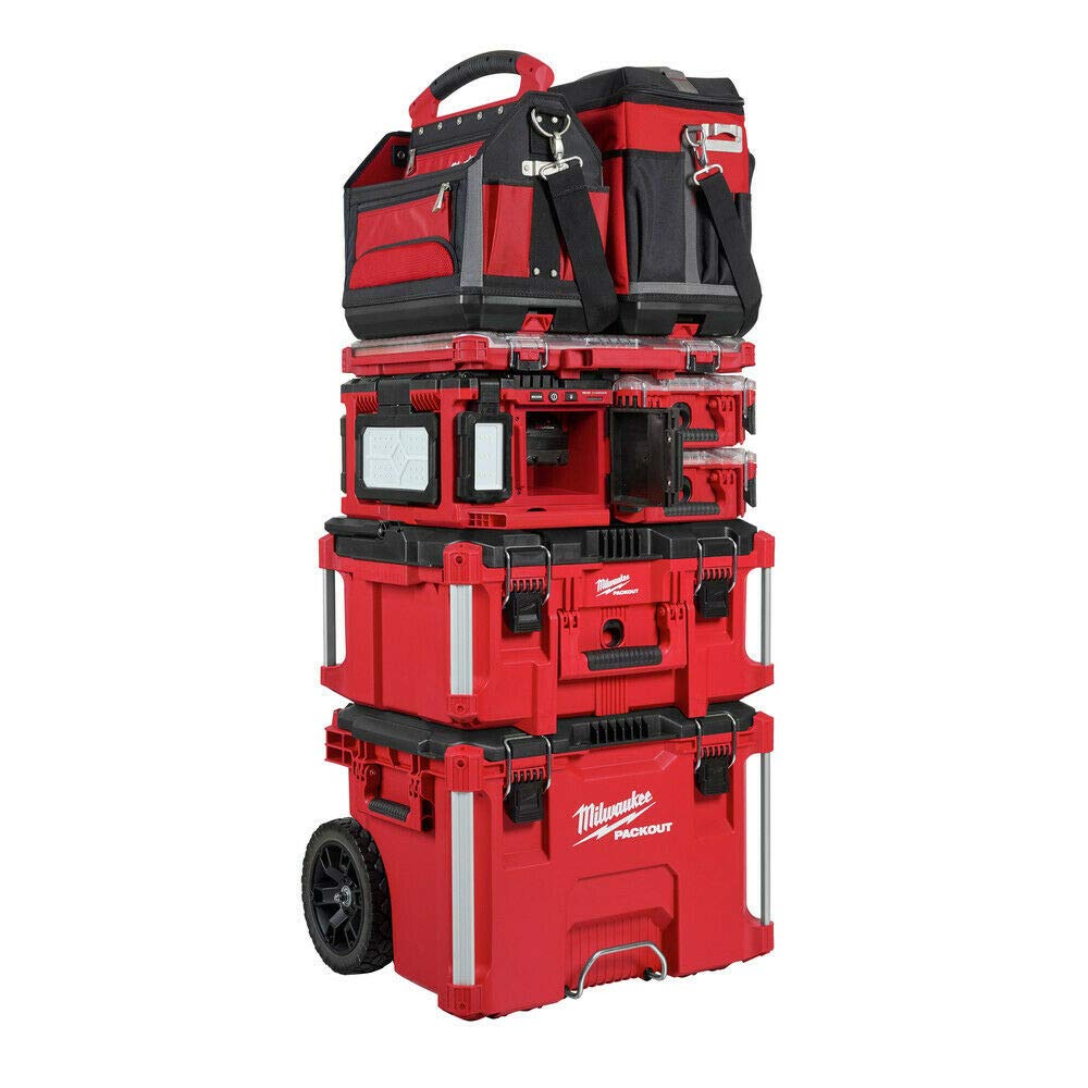 Milwaukee M18 PACKOUT LED Work Light with USB Charger - Cordless Jobsite Light for Construction, Camping & Emergency Use (Tool Only)