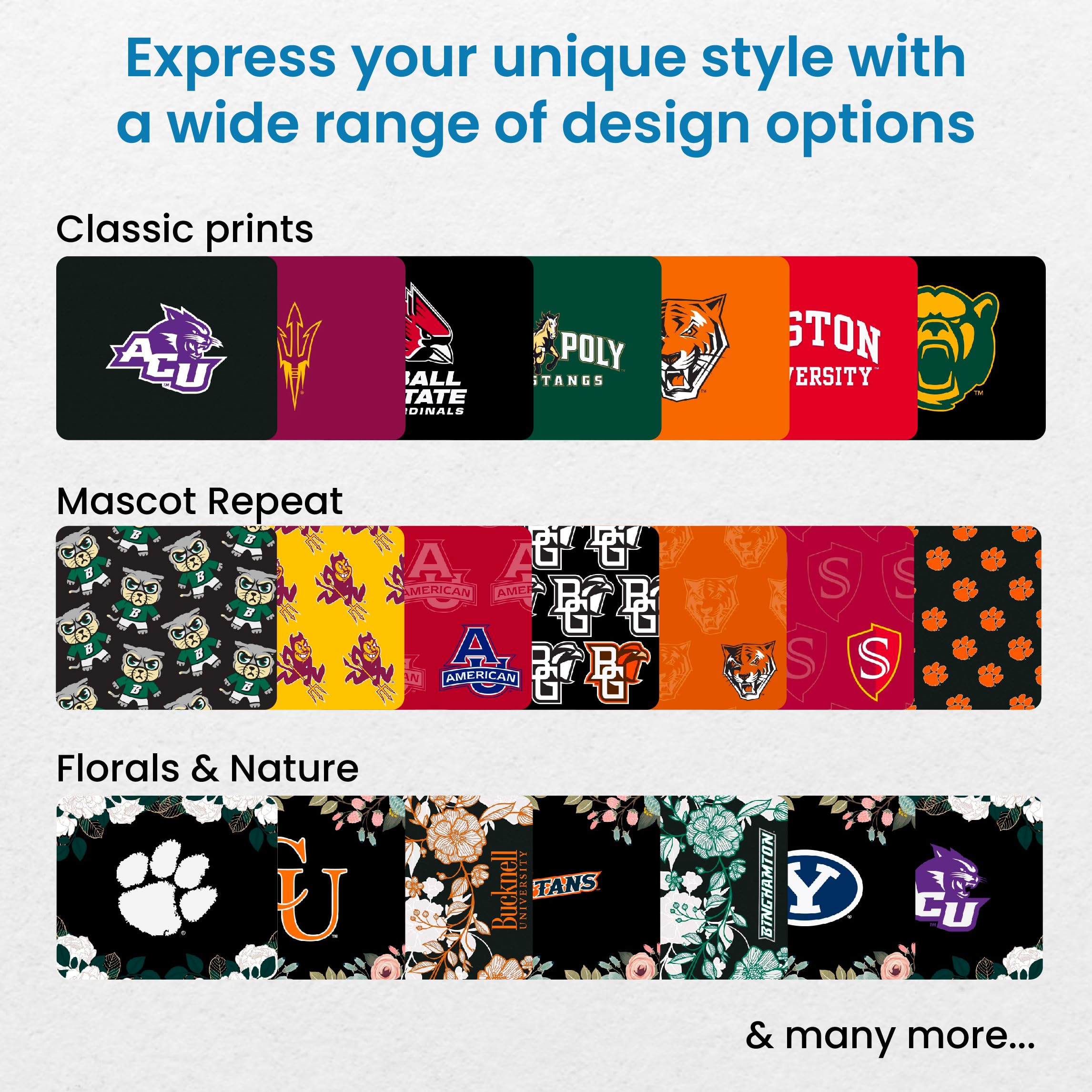 OTM Essentials UNC Standard Fabric Mouse Pad - Non-Slip Desk Accessory for Gaming & Office Use - Perfect for UNC Fans, Students & Gamers