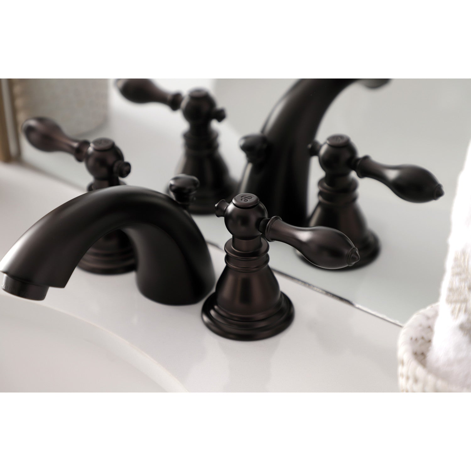 American Classic KB955ACL Oil Rubbed Bronze 3-Hole Mini Widespread Bathroom Faucet with Pop-Up Drain - Perfect for Small Bathroom Sinks & Powder Rooms