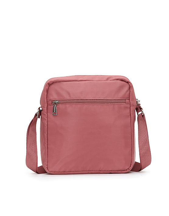 TOSCA TCA 954 Anti-Theft Shoulder Bag in Coral - Secure Crossbody Purse for Travel, Commuting & Everyday Use