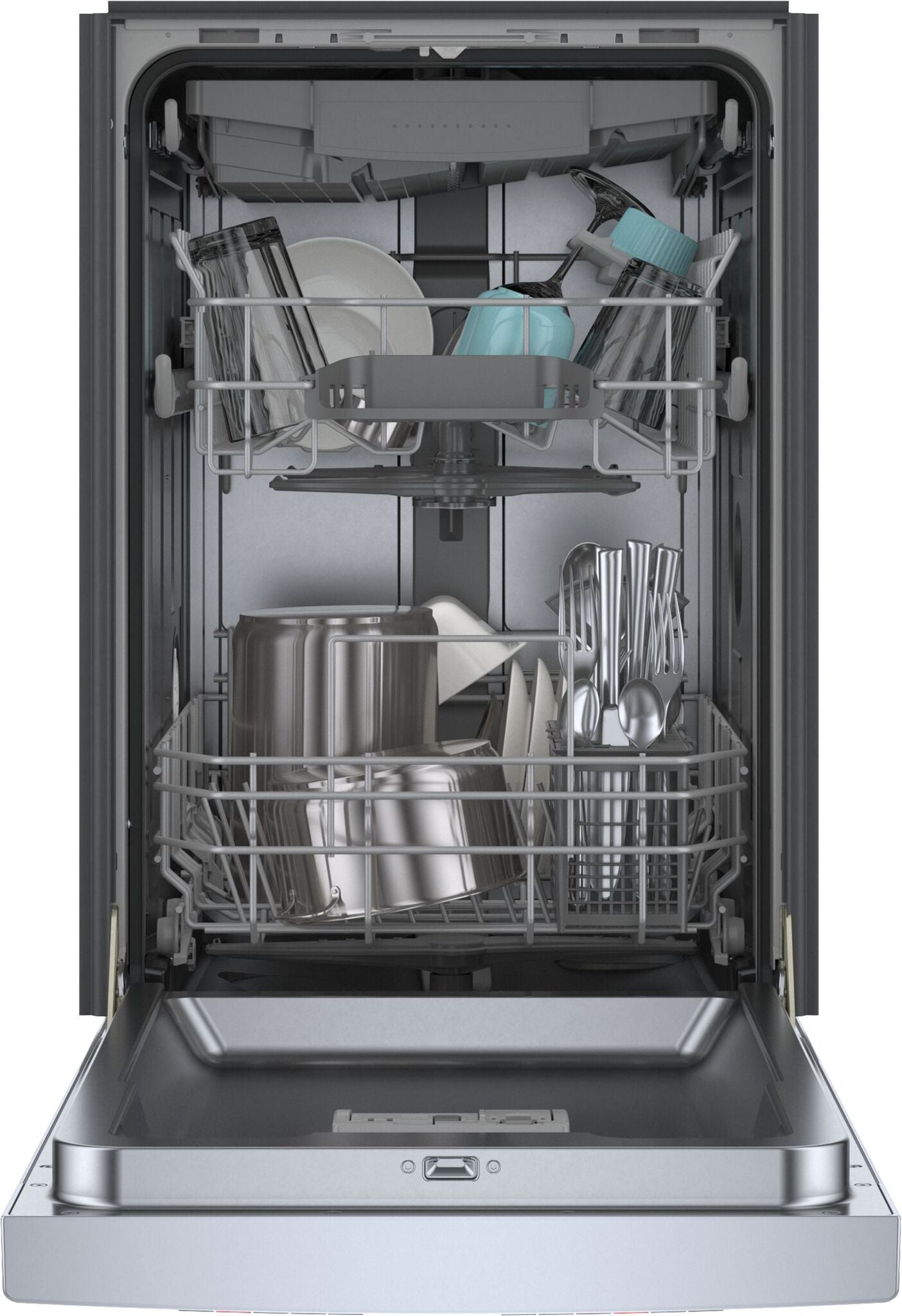 Bosch 300 Series SPE53C55UC 18 Inch Built-In Dishwasher - Stainless Steel Smart Dishwasher with Recessed Handle for Modern Kitchens | Energy Efficient & Ultra Quiet Operation