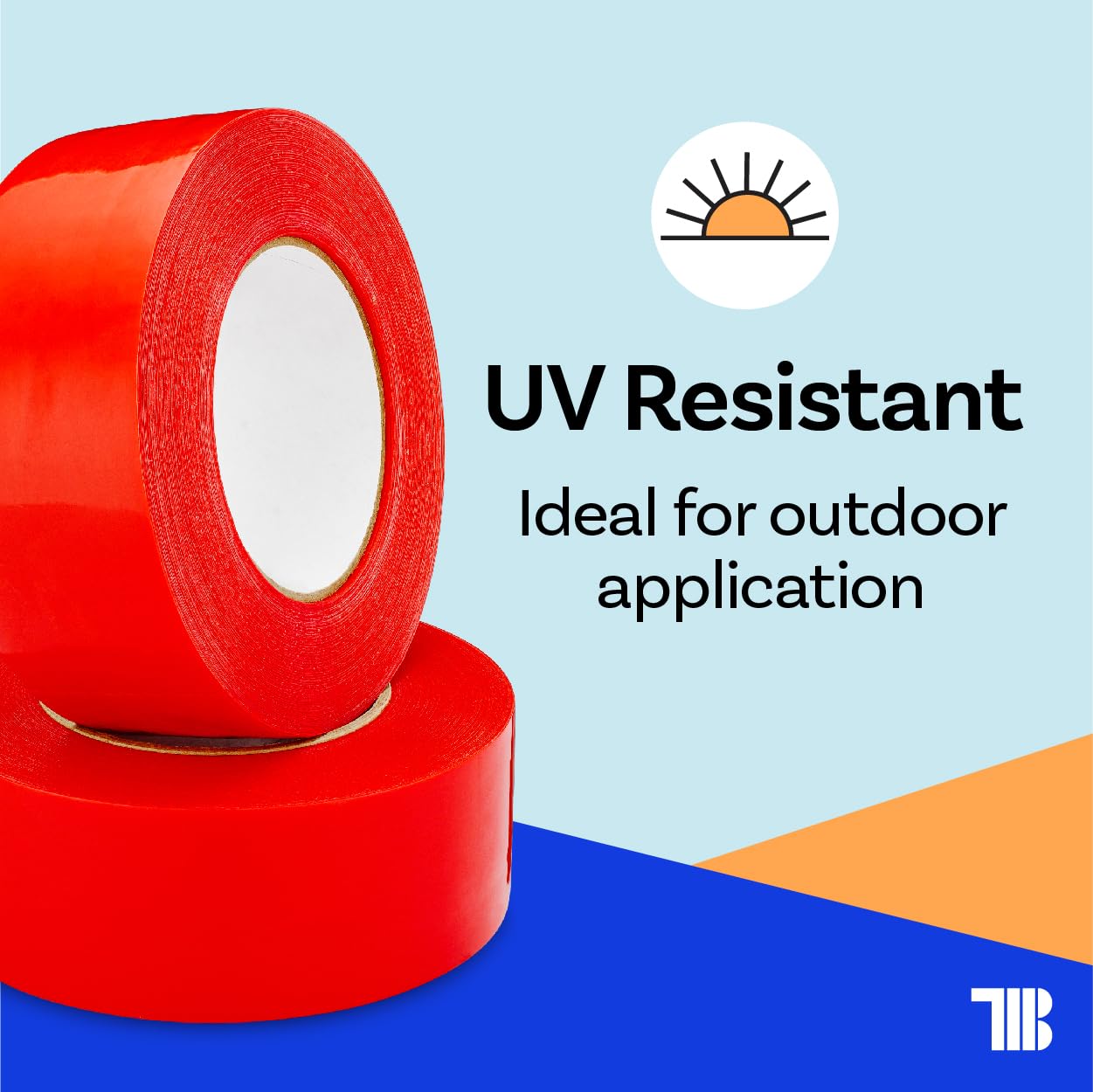 UV Resistant Red Stucco Tape - 2 Inch x 60 Yards Polyethylene (PE) Tape - Case of 24 Rolls - Perfect for Outdoor Construction, Masonry & Weatherproofing Projects