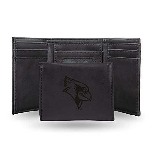 Rico Industries LETRI Laser Engraved Trifold Wallet - Illinois State Redbirds Design | Perfect for Alumni, Fans & Gift Giving | Durable RFID Blocking Bifold Wallet for Men & Women