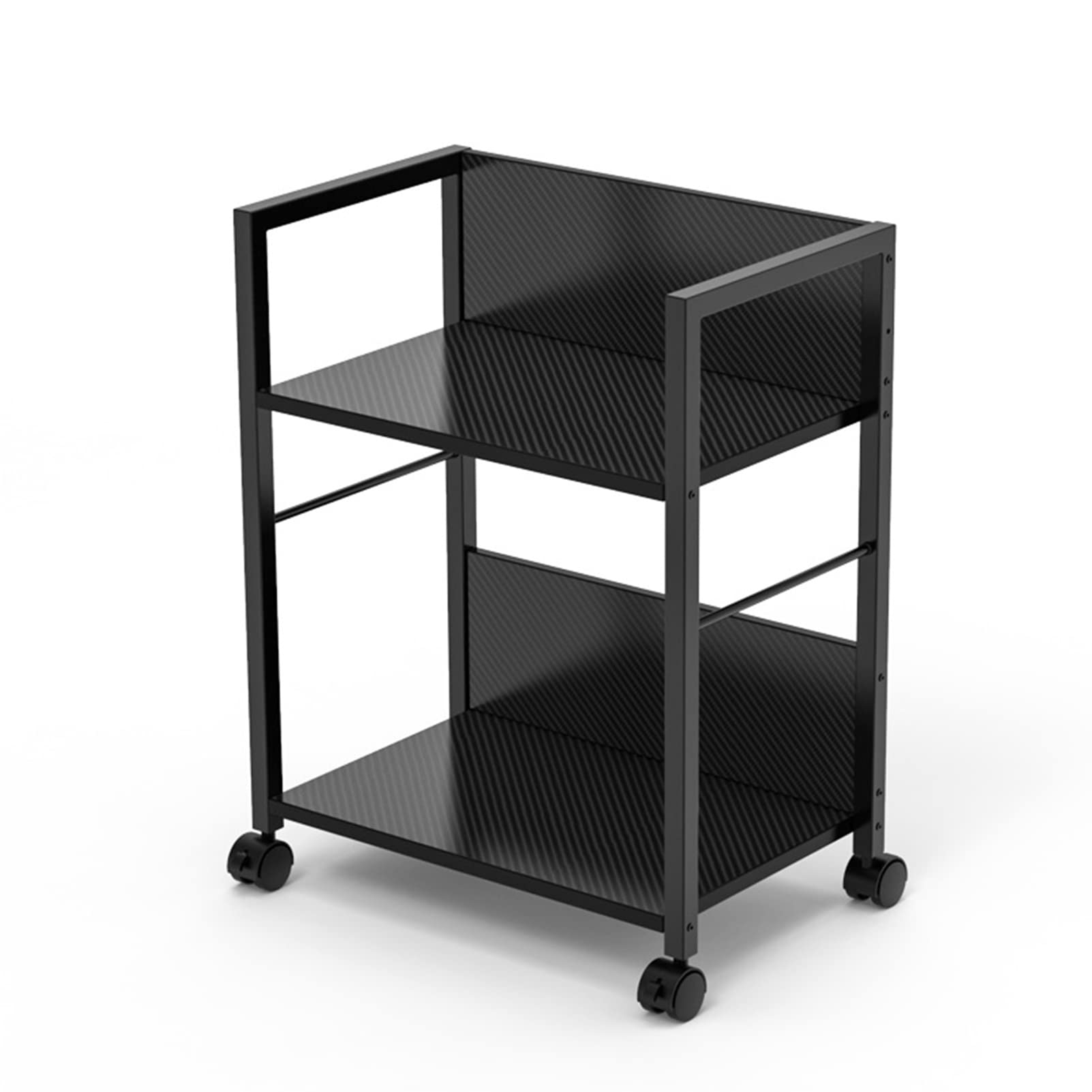 2-Tier Metal Printer Stand with Wheels - Mobile Desktop Printer Cart for Home & Office, Multi-Functional Storage Solution for Printers & Copiers | Perfect for Small Spaces & Organized Workspaces
