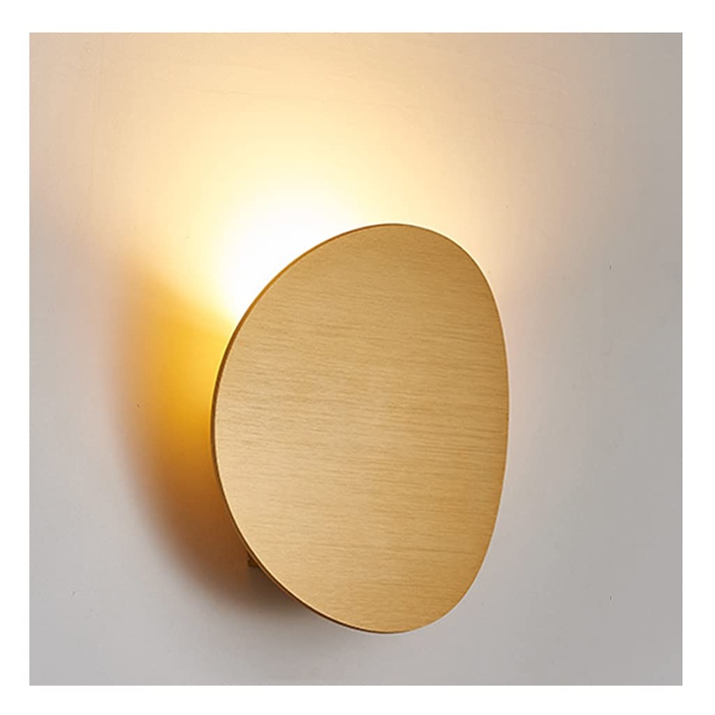 Modern Minimalist Round Wall Lamp - Gold Indoor Lighting for Living Room, TV Background, Study & Hallway - 1pc Creative Wall Light for Home Decor