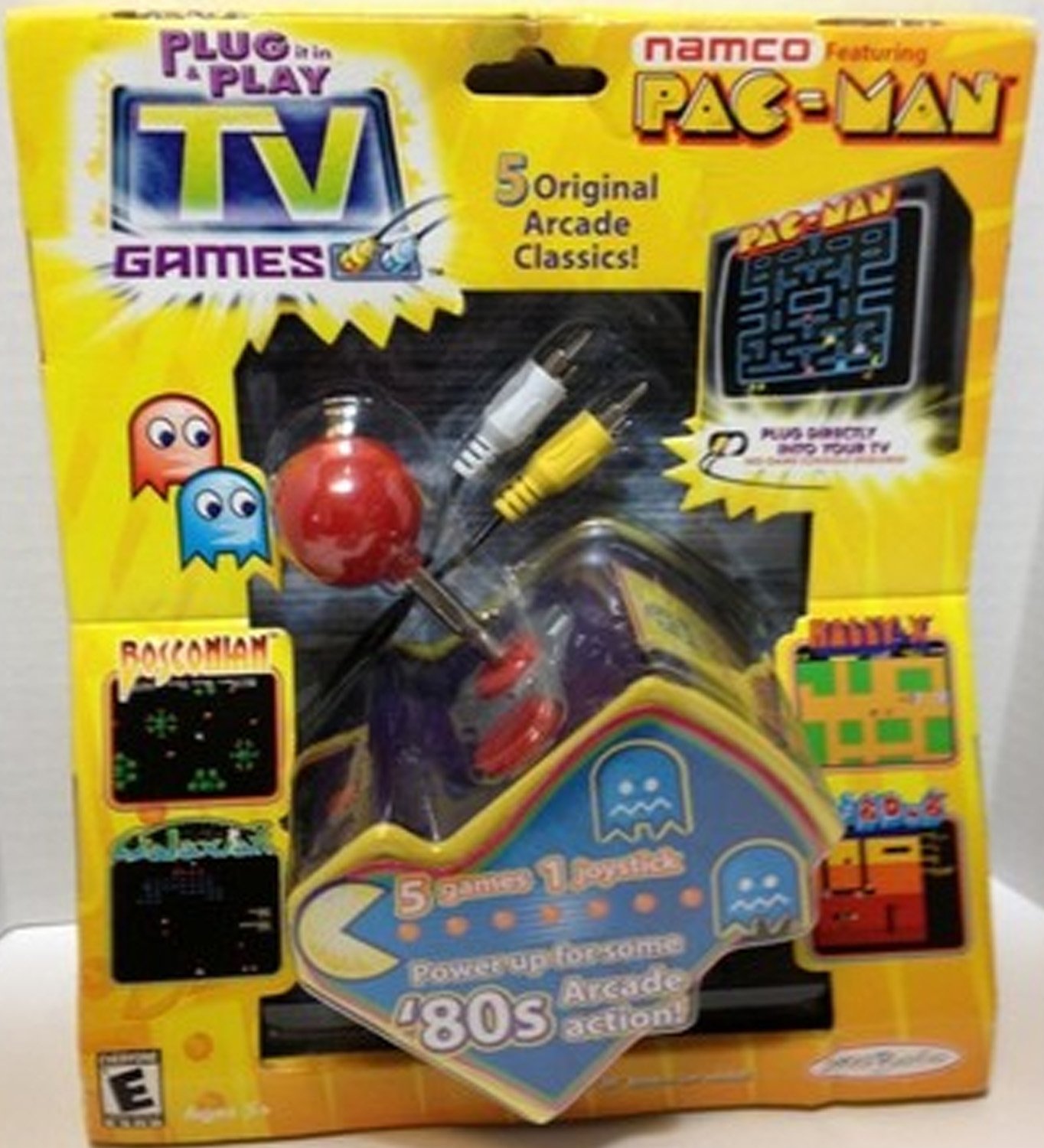 Original Pac-Man Arcade Classics Plug & Play TV Game by Namco - Retro Gaming Console for Home Entertainment & 80s Nostalgia Fun