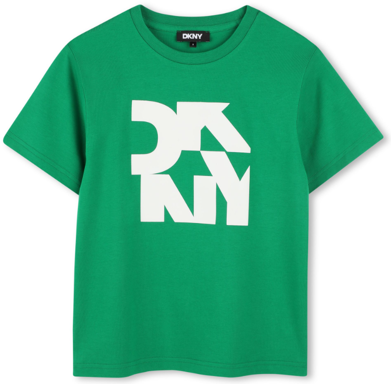 DKNY Boys Logo Short Sleeve T-Shirt for Kids (Size 4-8 Years) - Comfortable Cotton Tee for School, Playdates & Casual Outfits