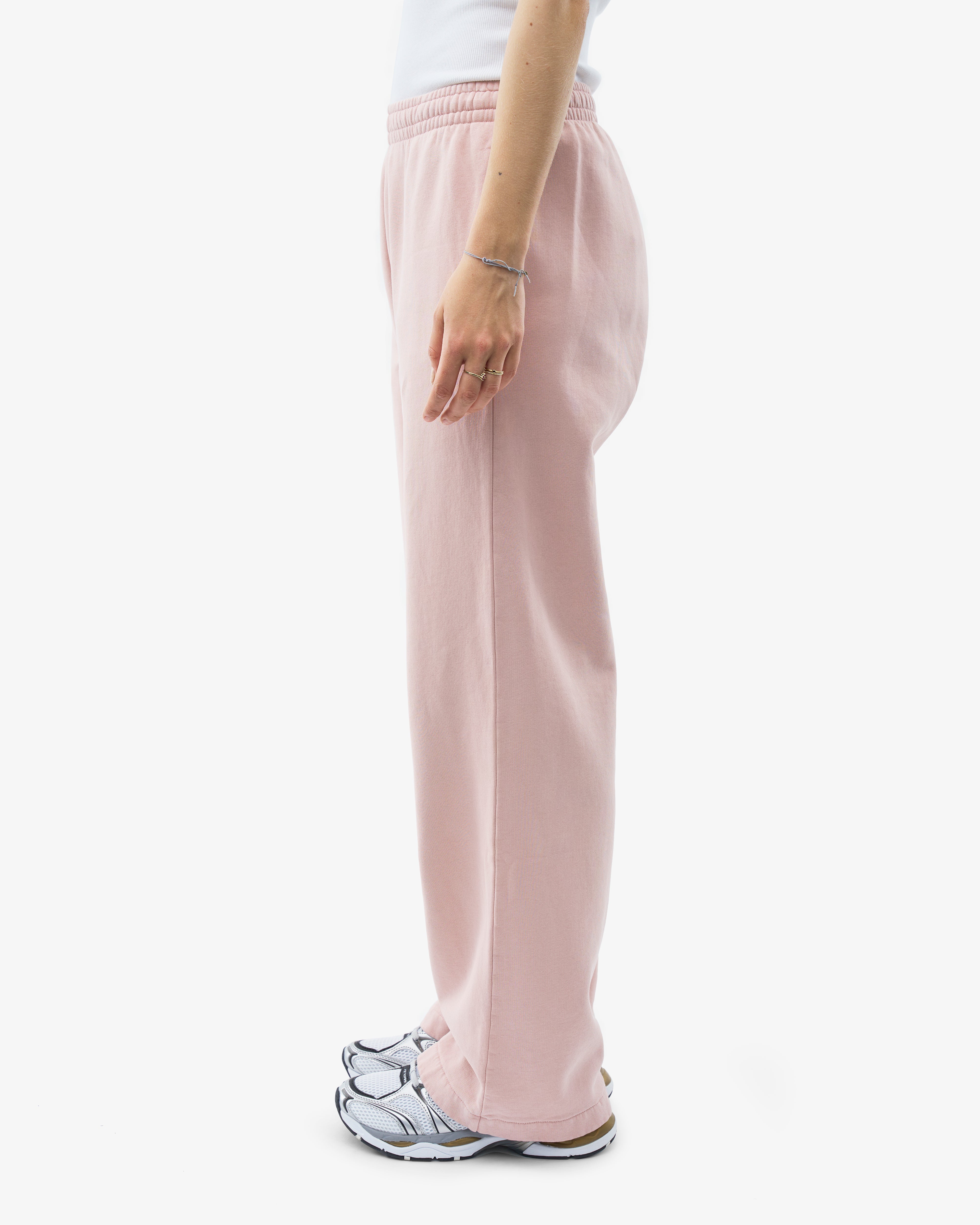 Organic Straight Leg Sweatpants for Women - Soft Faded Pink Cotton Lounge Pants | Perfect for Yoga, Running Errands & Relaxing at Home
