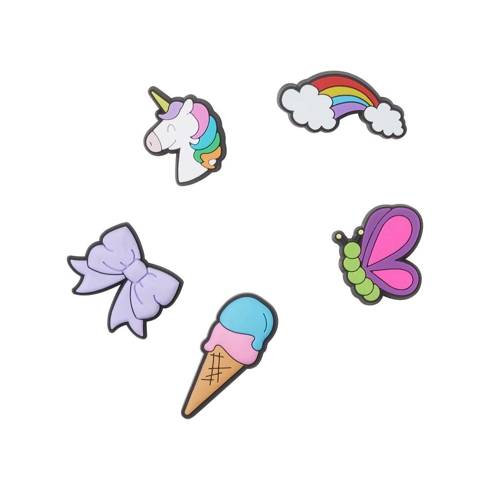 Crocs Jibbitz 5-Pack Unicorn Shoe Charms for Crocs Shoes - Fun & Colorful Unicorn Shoe Accessories for Kids & Adults - Perfect for Customizing Clogs, Sandals & Gifts