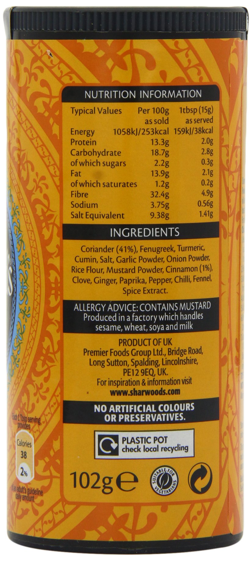 Sharwoods Mild Curry Powder 102g (Pack of 6) | Authentic Indian Spice Blend for Cooking, Seasoning & Marinades | Perfect for Curries, Soups, Rice & Meat Dishes