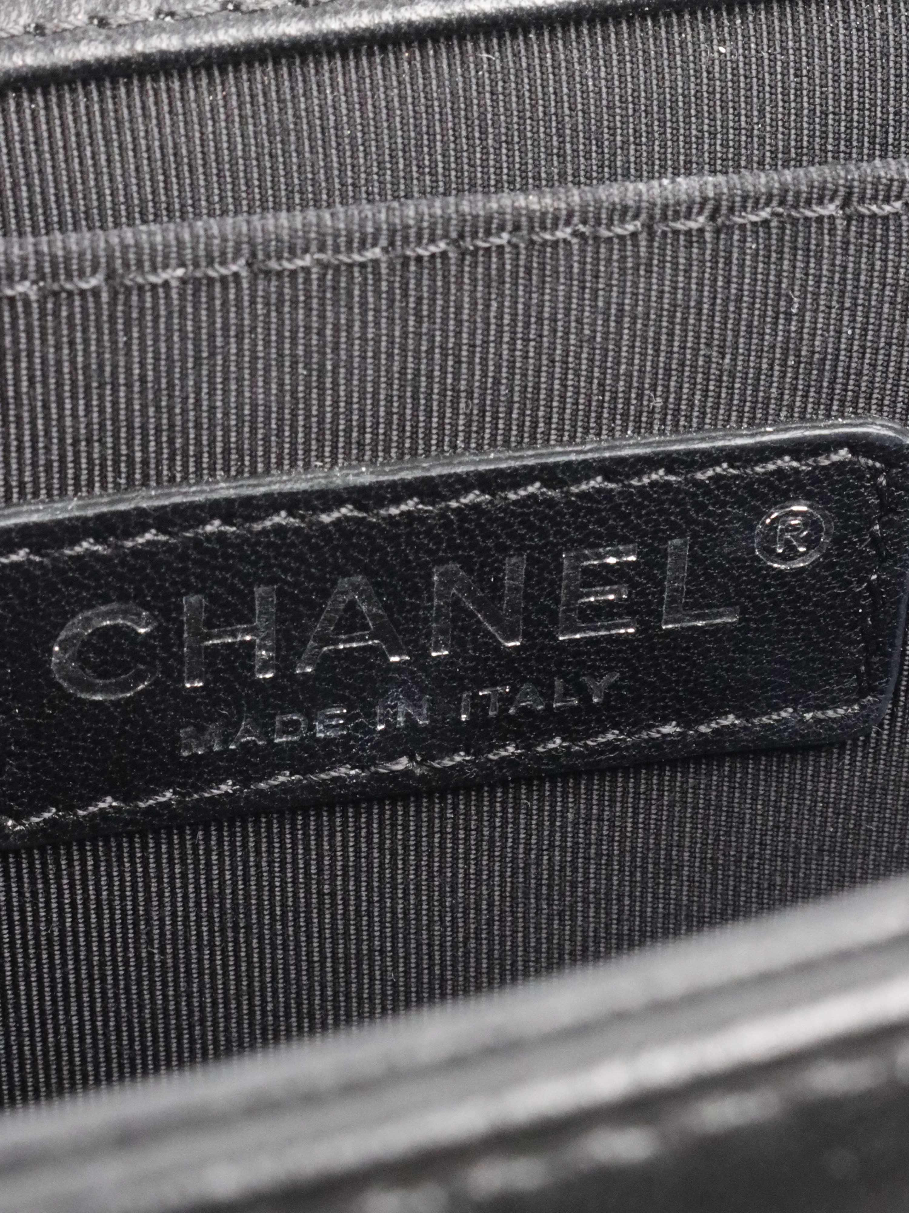 Chanel Black Lambskin Medium Boy Bag with Ruthenium Finish Metal Hardware - Luxury Designer Handbag for Women, Perfect for Evening Events & Special Occasions