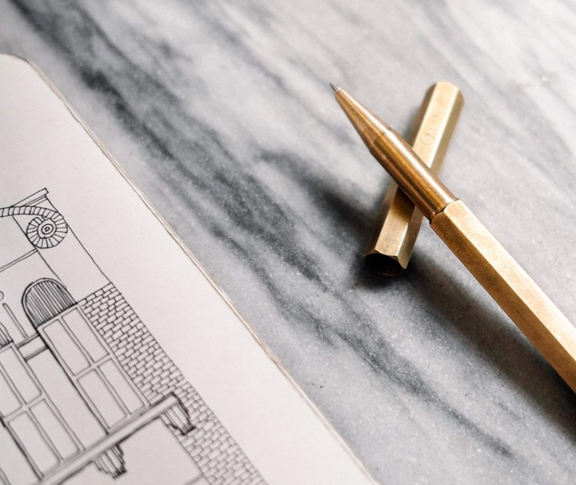 Handmade Brass Classic Rollerball Ballpoint Pen with Elegant Gift Box - Perfect for Office, Business Gifts & Writing Enthusiasts