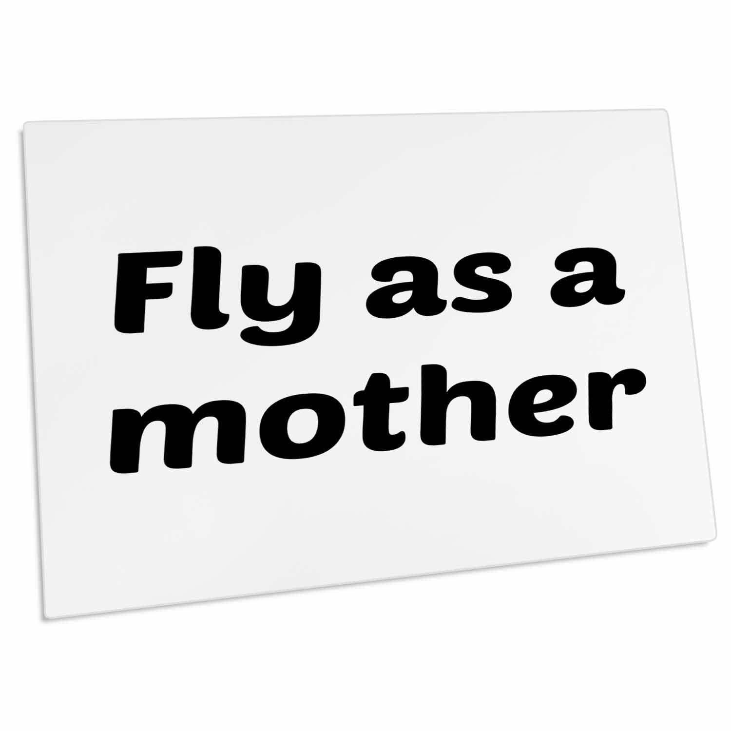 3dRose Fly As A Mother Quote Desk Pad Place Mats (dpd-305561-1) - Non-Slip Table Protector for Dining, Office & Home Decor - Perfect for Coffee Tables, Kitchen Countertops & Workspaces