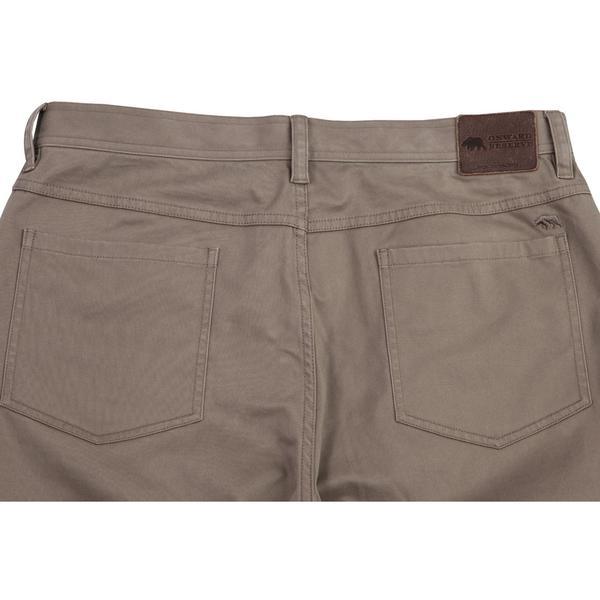 Flex Five Pocket Stretch Pants for Men - Comfortable Walnut Brown Work Pants with Stretch Fabric - Perfect for Outdoor Work, Hiking & Casual Wear