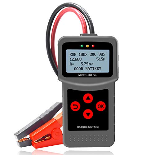 12V/24V Universal Car Battery Tester - Professional Automotive Battery Analyzer with LED Display, 40-2000CCA Portable Vehicle Battery System Tester for Cars, Motorcycles, Trucks - Perfect for Starting & Charging System Diagnostics (Home Garage & Roadside Use)