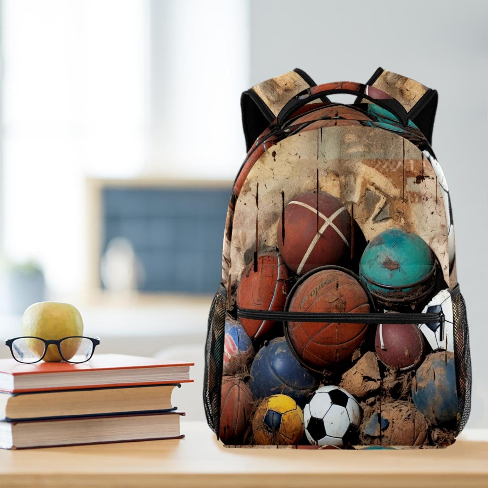 Stylish Travel Backpack for Women & Men - Durable Sports Backpack for Basketball, Football, Baseball - Perfect for Gym, School, Hiking & Outdoor Adventures