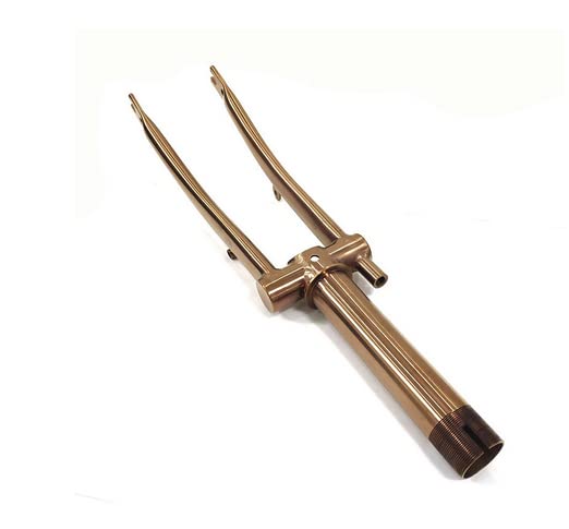 Premium Titanium Rear Frame Triangle & Fork Set for Brompton Folding Bike - Rose Gold (Copper) Finish | Lightweight & Durable Upgrade for Urban Commuting & Travel