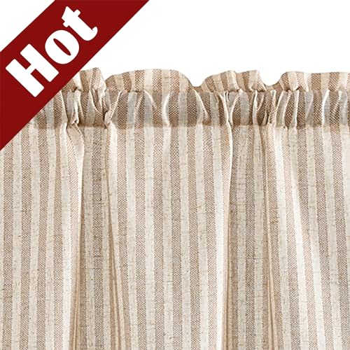 Rod Pocket Striped Tan