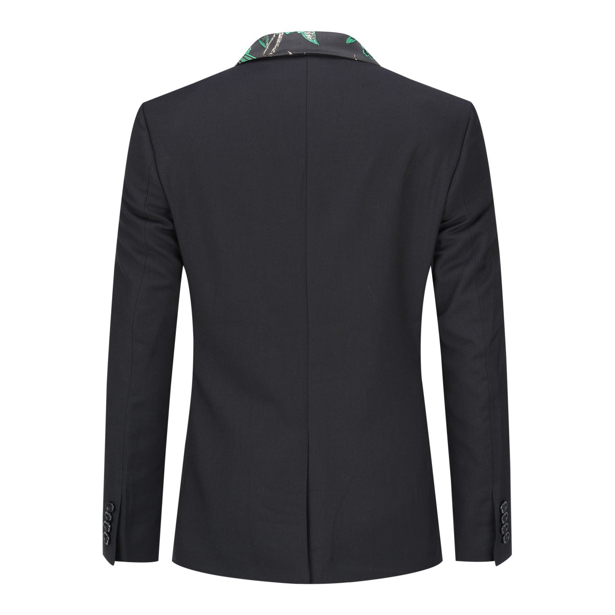 2 Piece Slim Fit Embroidered Green Floral Suit for Men - Formal Wedding & Party Outfit - Elegant Business Attire for Special Occasions