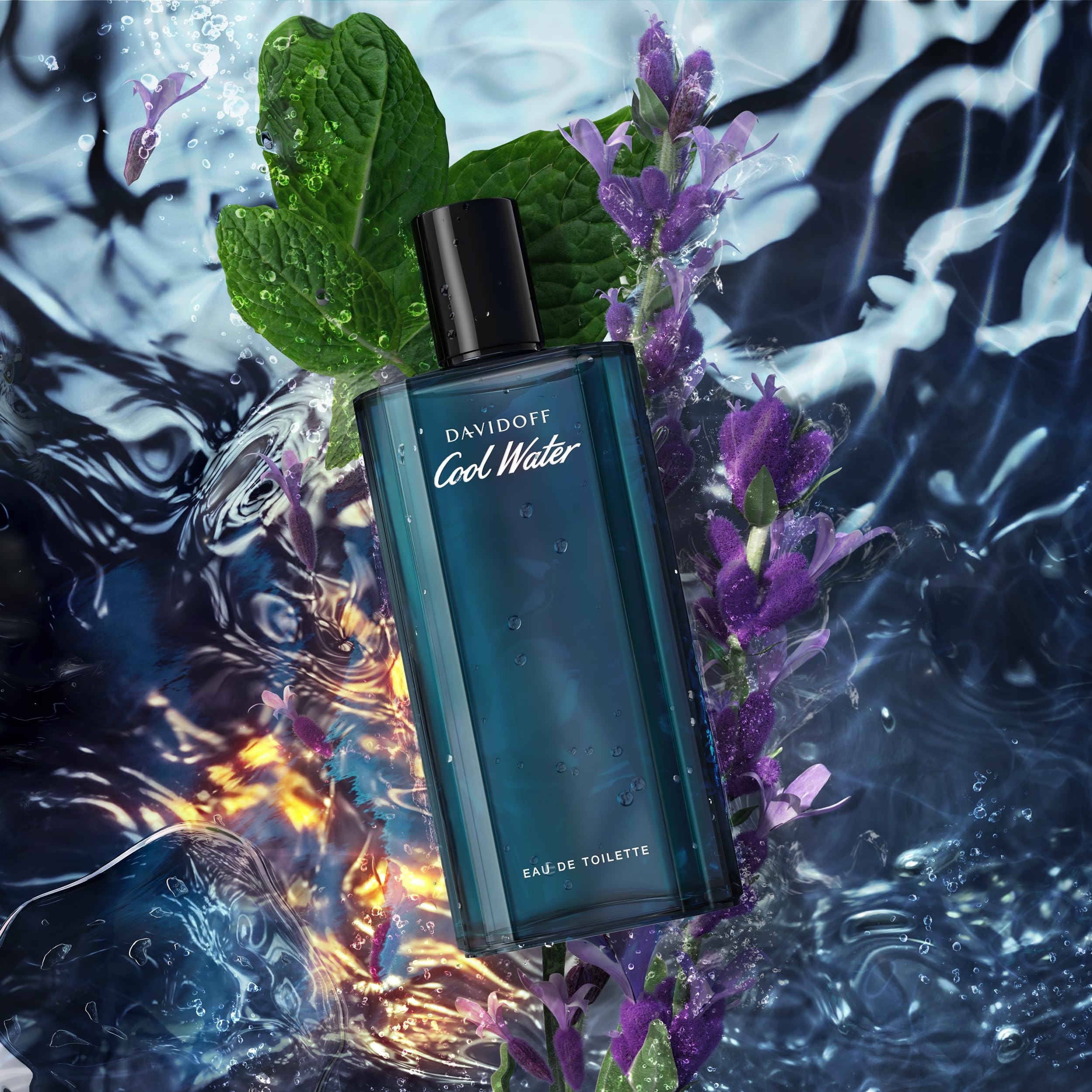 Davidoff Cool Water Men's Cologne - Fresh Aromatic Fragrance with Coriander, Mint, Lavender & Amber Notes - Long Lasting Eau de Toilette Spray - Perfect for Daily Wear, Office & Date Nights