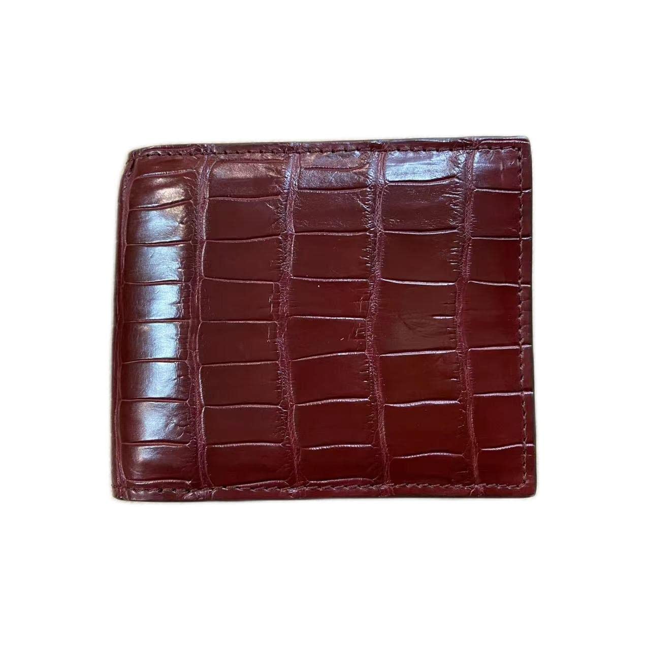 Authentic Crocodile Leather Wallet for Men - Luxury Alligator Skin Billfold - Perfect Christmas & Birthday Gift for Him - Ideal for Business, Travel & Everyday Use