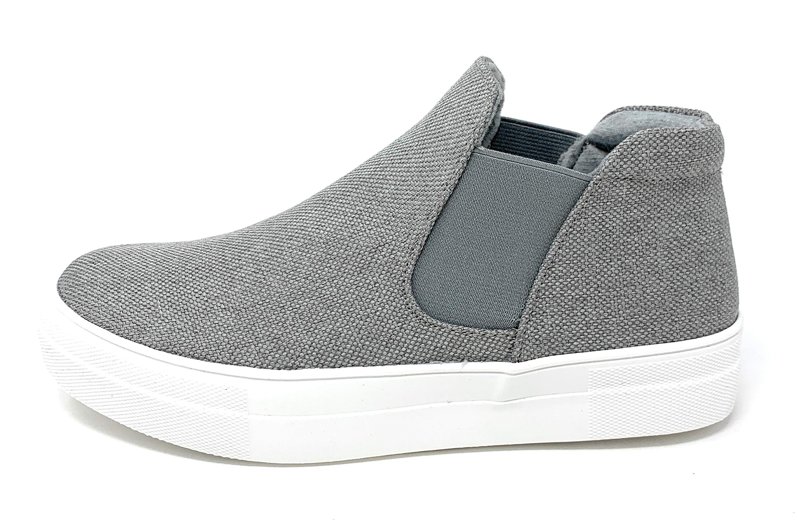 Women's Chelsea Canvas Platform Sneakers - Comfortable Cushion Foam Shoes for Casual Wear, Walking & Outdoor Activities