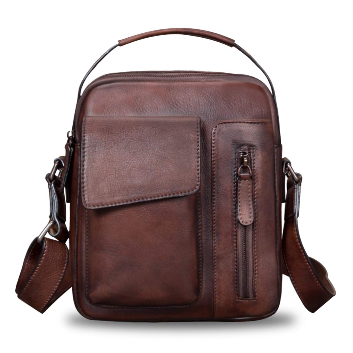 Genuine Leather Messenger Bag for Men - Vintage Crossbody Shoulder Bag with Adjustable Strap | Perfect for Work, Travel & Everyday Use