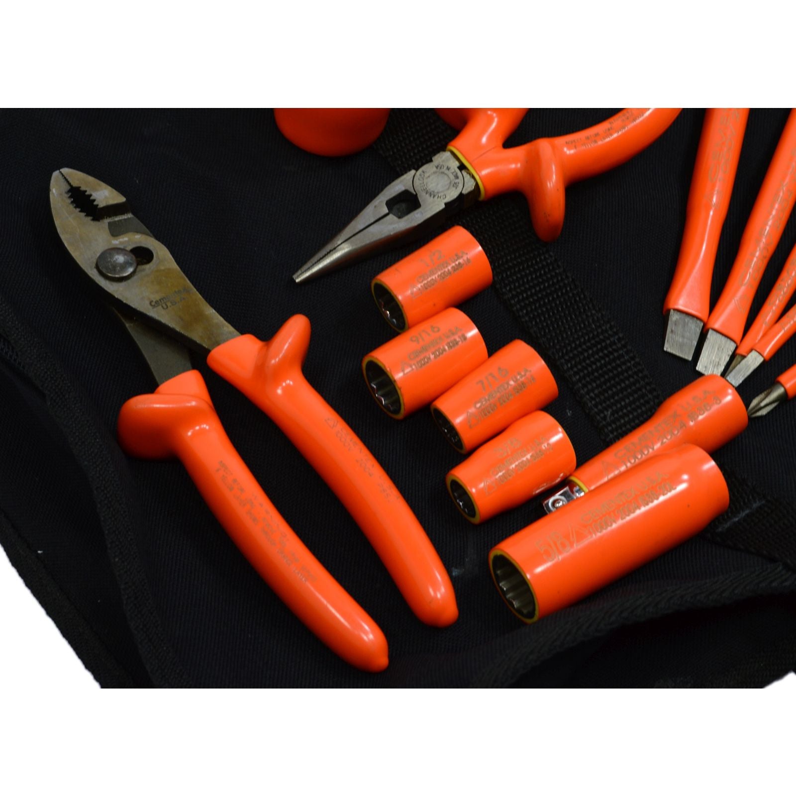Premium CEMENTEX 16-Piece Insulated Electrician Tool Set in Durable Canvas Bag - Ideal for Electrical Repairs, Maintenance & DIY Projects