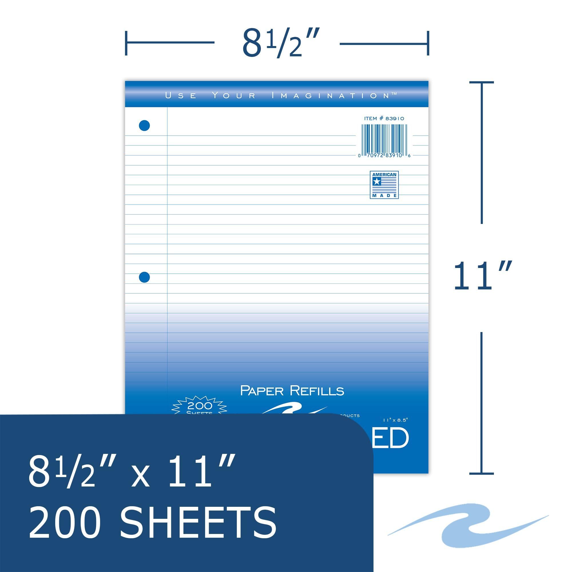 Roaring Spring College Ruled Loose Leaf Paper - 200 Sheets, 8.5