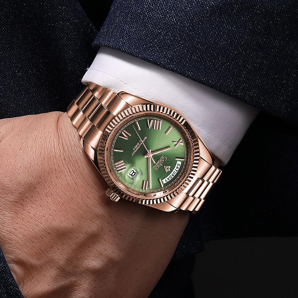 CADISEN Men's Automatic Mechanical Watch with MIYOTA 8285 Movement, Sapphire Crystal, Waterproof - Perfect for Business, Casual Wear & Outdoor Activities
