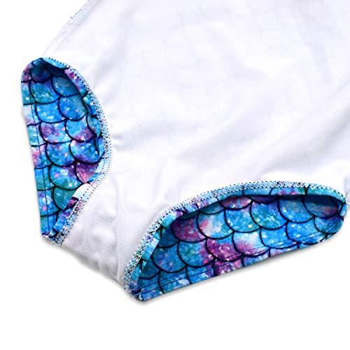 Mermaid Blue & Pink Swimsuit for Women - High Waisted Bikini Set, Tummy Control Swimwear for Beach, Pool, Vacation | Summer Swimsuits for Tropical Getaways & Water Sports