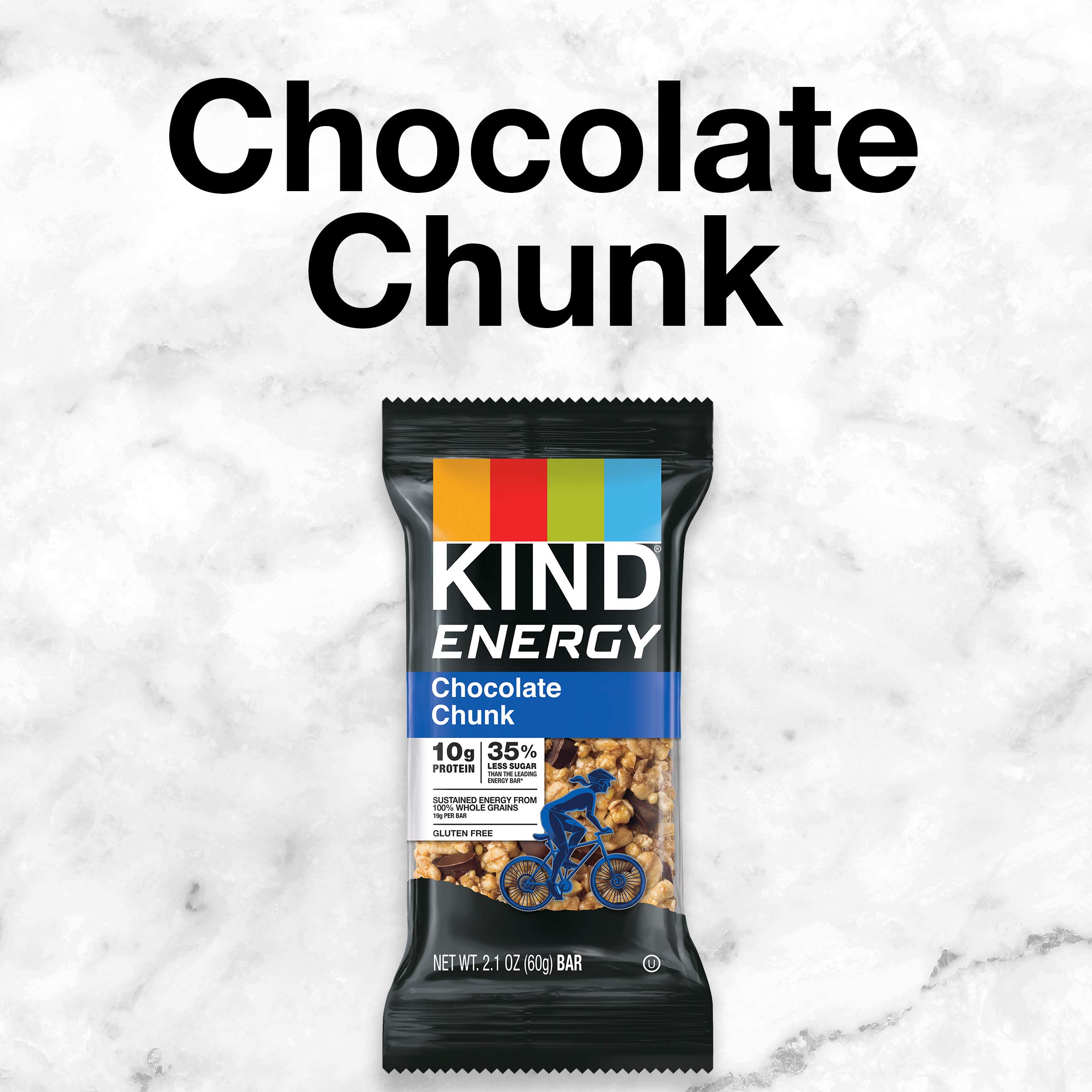 KIND Chocolate Chunk Protein Bars - Gluten Free Healthy Snacks with 10g Protein (30 Count) - Perfect for On-the-Go Energy, Workouts & Office Snacking