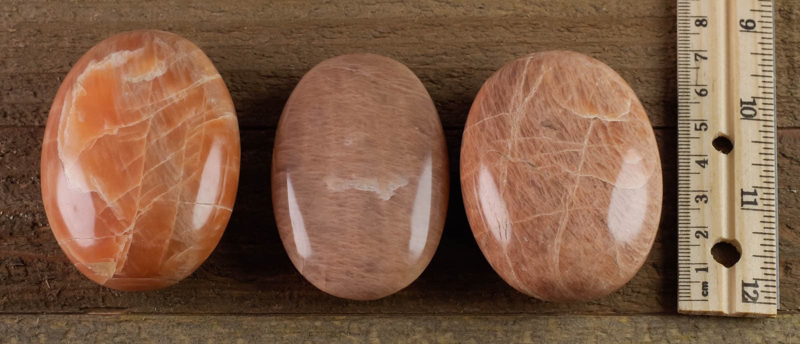 Peach Moonstone Crystal Palm Stone - Worry Stone for Anxiety Relief, Self Care & Healing | Natural Gemstone for Meditation, Stress Relief & Emotional Balance | E0840