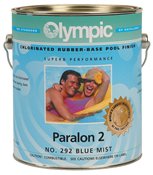 Olympic Pool Paint - Paralon 2 - Bikini Blue - 1 Gallon - Chlorinated Rubber Swimming Pool Paint - High Gloss Enamel for Concrete & Plaster Pools - Perfect for Residential & Commercial Pool Renovation