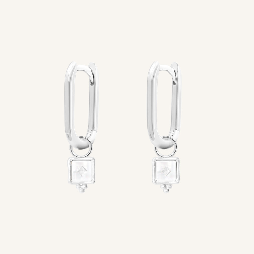 Trendy Intuition Rectangle Hoops Earrings for Women - Gold Plated Geometric Dangle Earrings - Perfect for Parties, Weddings & Everyday Wear