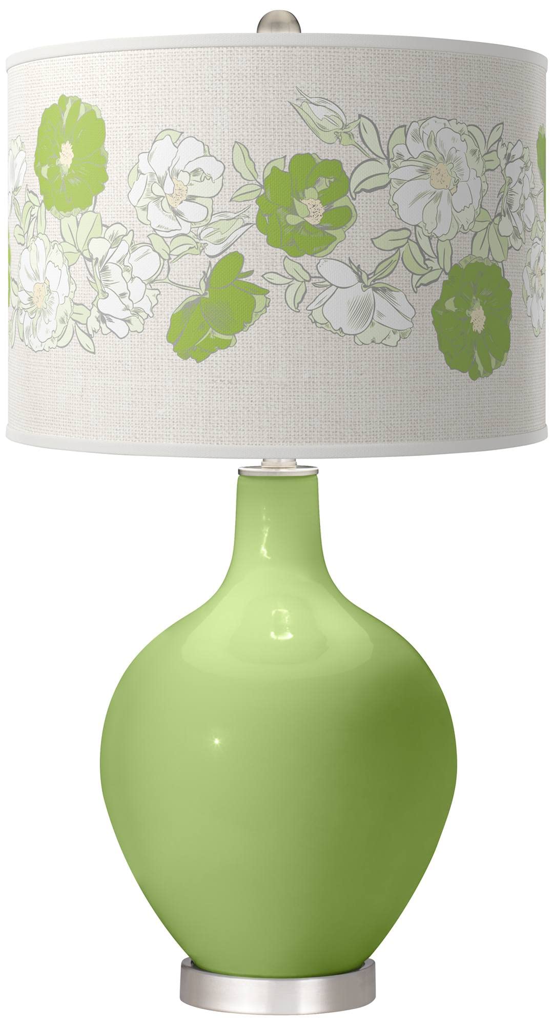 Color + Plus Lime Rickey Rose Bouquet OVO Table Lamp - Modern Decorative Lighting for Bedroom, Living Room & Office - Romantic Ambience & Stylish Home Decor