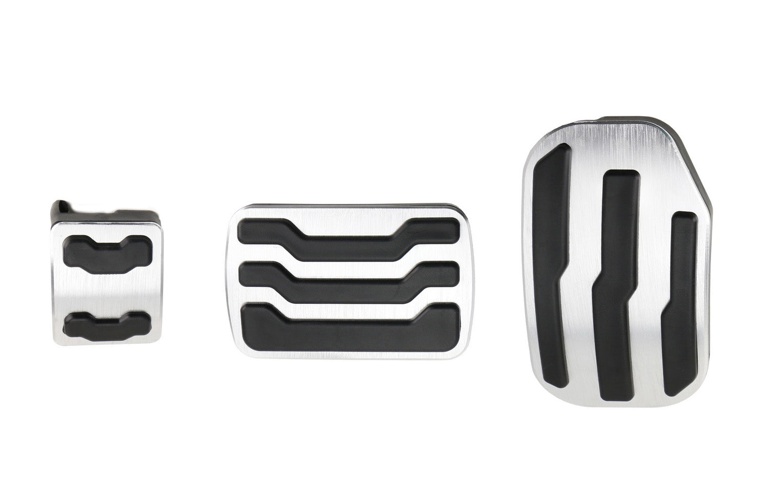 3-Piece Silver Aluminum Foot Pedal Covers for 2015-2020 Ford F150 - Anti-Slip Track Design - Upgrade Interior Accessories for Enhanced Driving Comfort & Style