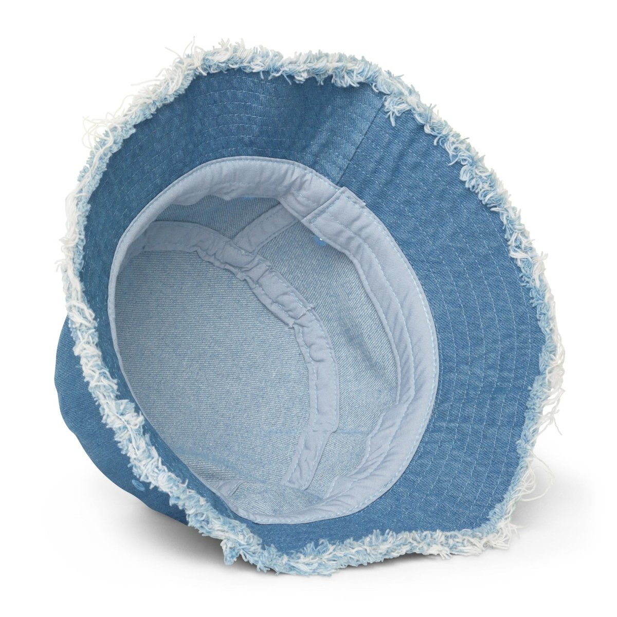 Distressed Denim Bucket Hat with 'We Do Recover' Embroidery - Vintage Style Unisex Cap for Outdoor Activities, Concerts & Streetwear Fashion