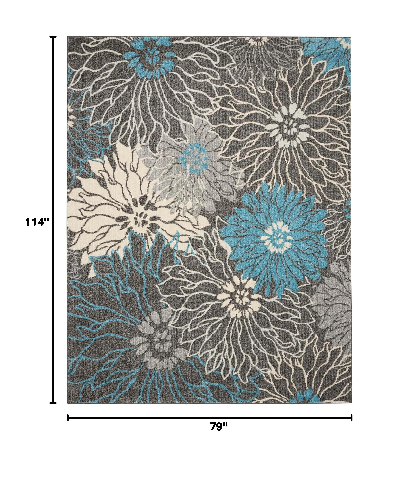 Nourison Passion Charcoal/Blue 6'7