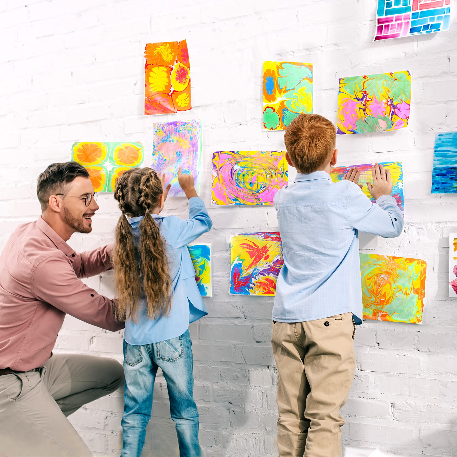 Water Marbling Paint Kit for Kids - Creative Craft Set for Girls & Boys Ages 5-12 (10 Colors) | DIY Art Projects, Birthday Gifts & Sensory Play Activities