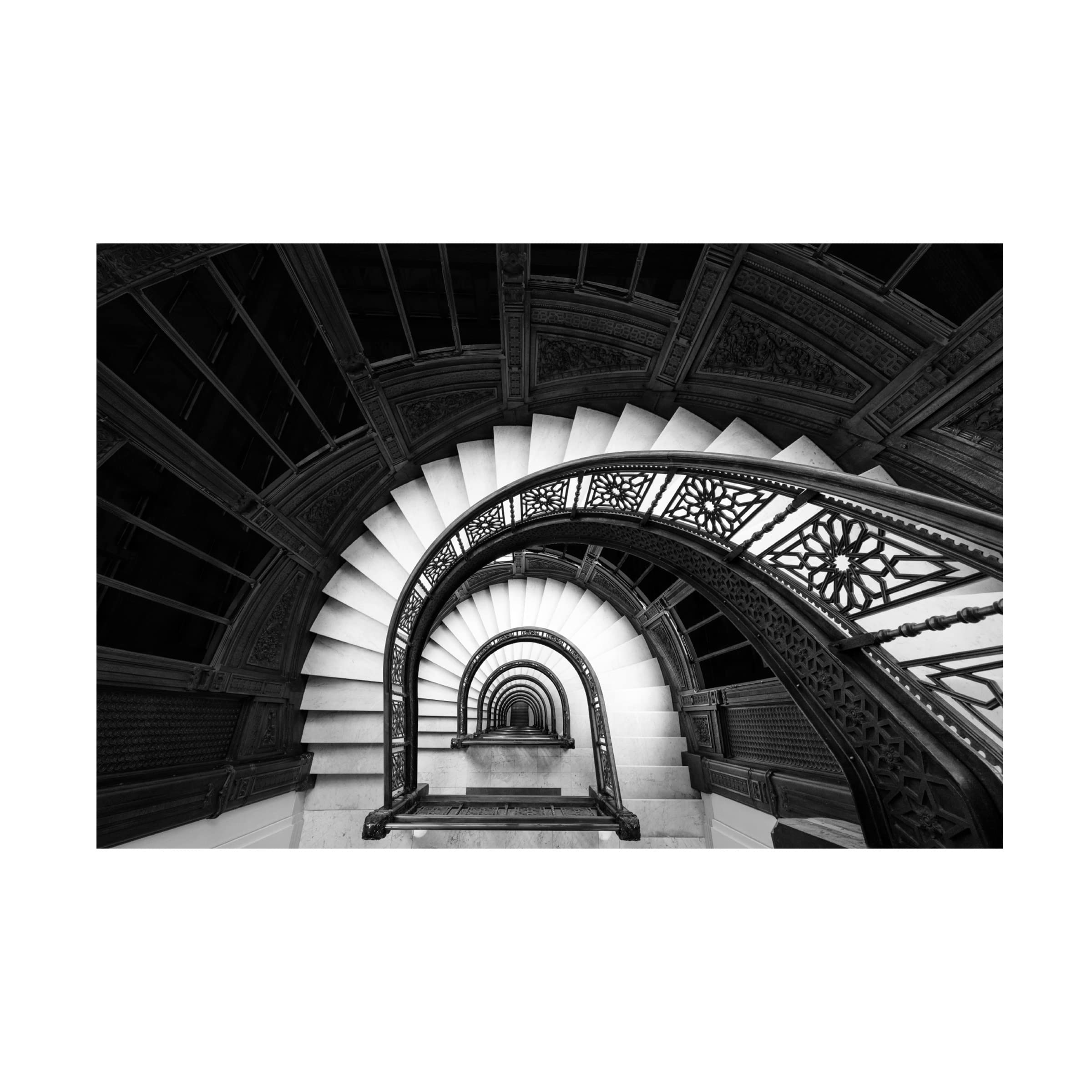 Henry Zhao 'Staircase' Canvas Wall Art Print - Modern Abstract Home Decor for Living Room, Bedroom & Office | Trademark Fine Art Collection