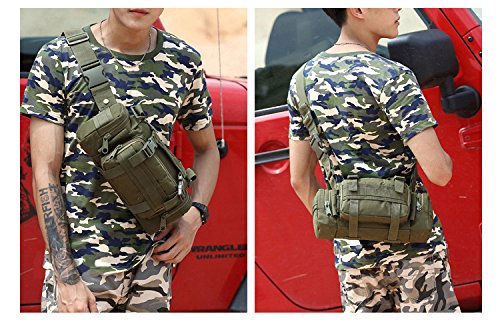 FAMI Tactical Waist Pack - Small Sling Bag with Handlebar Mount for Hiking, Cycling & Outdoor Adventures | Durable Deployment Carry Bag for Men & Women