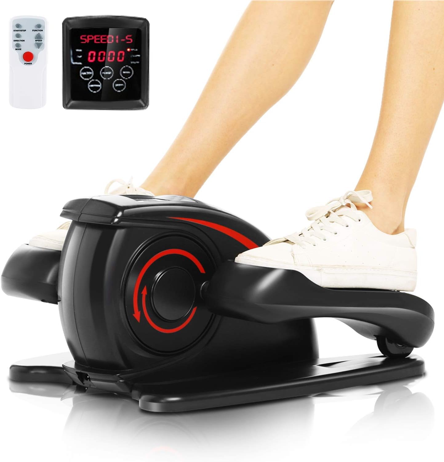 ANCHEER Under Desk Elliptical Machine - Quiet Pedal Exerciser for Seniors, Office & Home Use - Low-Impact Seated Leg Workout Equipment with Smart LCD Display & Remote Control - Perfect for Small Spaces, Work from Home & Physical Therapy