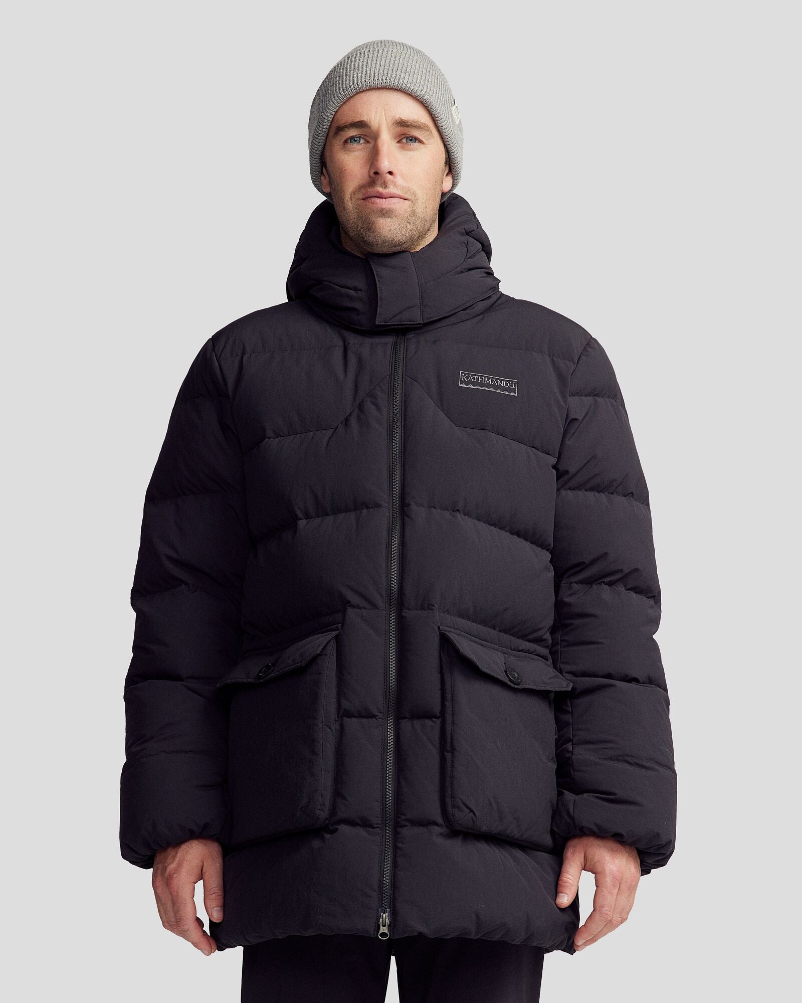 Men's Epiq Down Heritage Parka Jacket - Waterproof Winter Coat with Hood, Black Stingray Color | Perfect for Extreme Cold Weather & Outdoor Activities