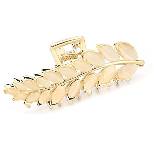 Faux Pearl Hair Clips for Women - Non-Slip Metal Hair Claw Clips with Luster Finish, Colorfast Hair Accessories for Morning Styling, Cooking, Washing Face & Makeup (Transparent Pearl) - Perfect for Everyday Use and Special Occasions