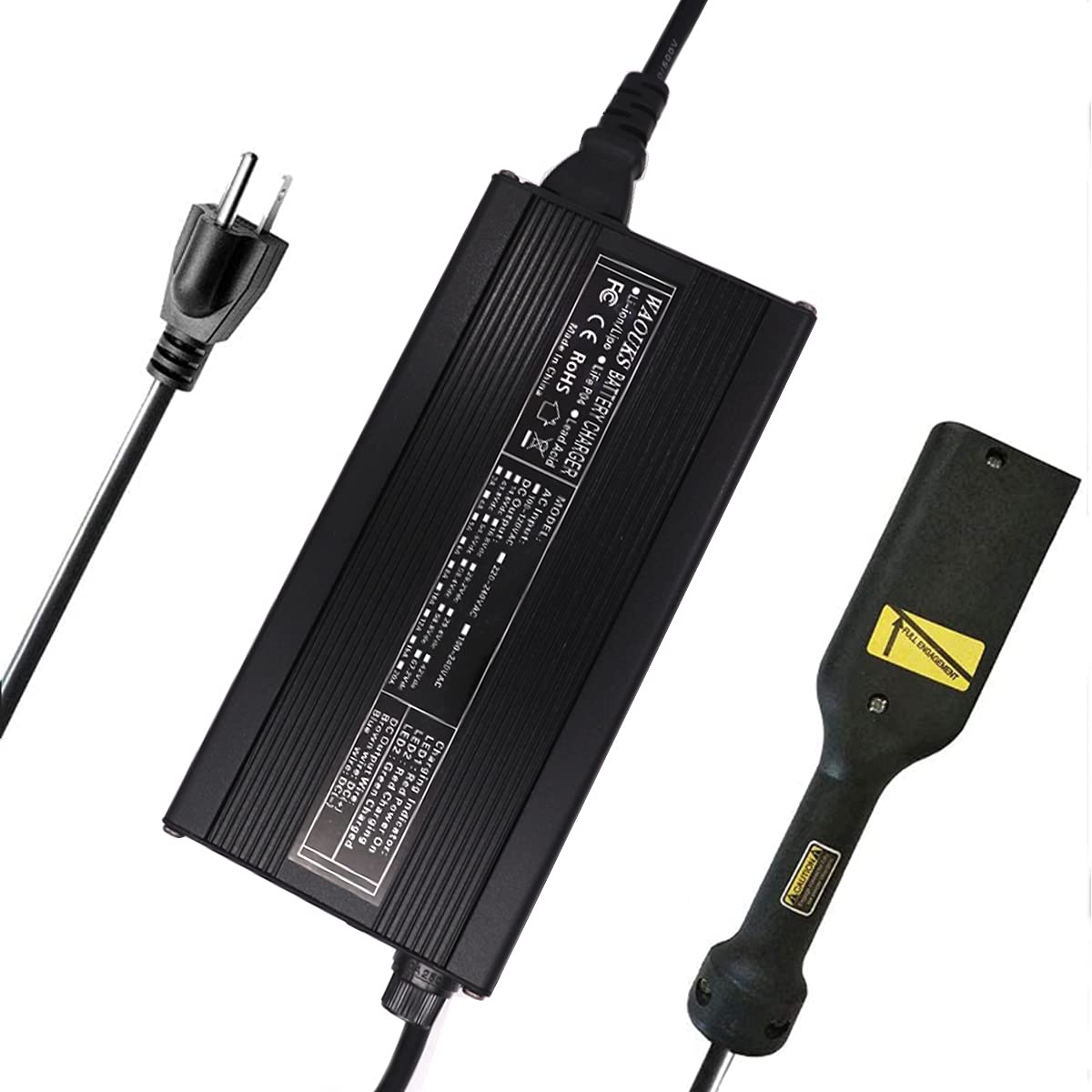 36V 5A Smart Charger for EZGO TXT Golf Carts - 36 Volt 5 Amp Powerwise Replacement Battery Charger Compatible with Yamaha, Club Car & EZGO TXT Medalist (Black) - Perfect for Home & Golf Course Charging