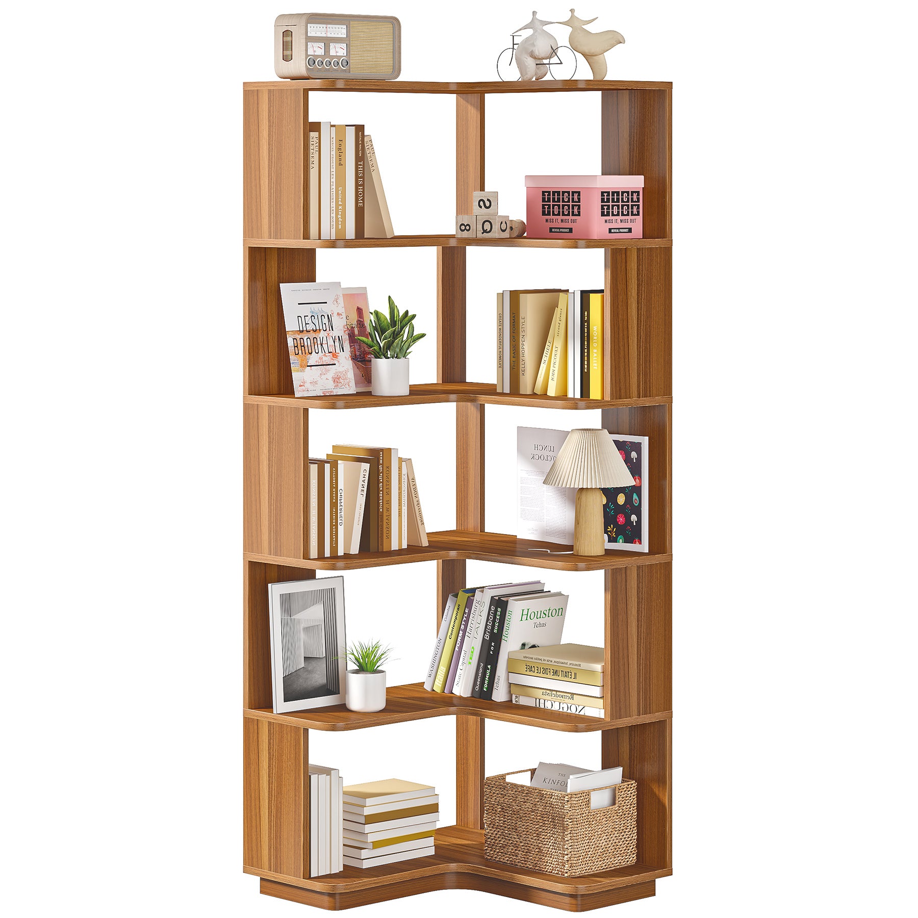6-Tier Corner Bookshelf - 64.96