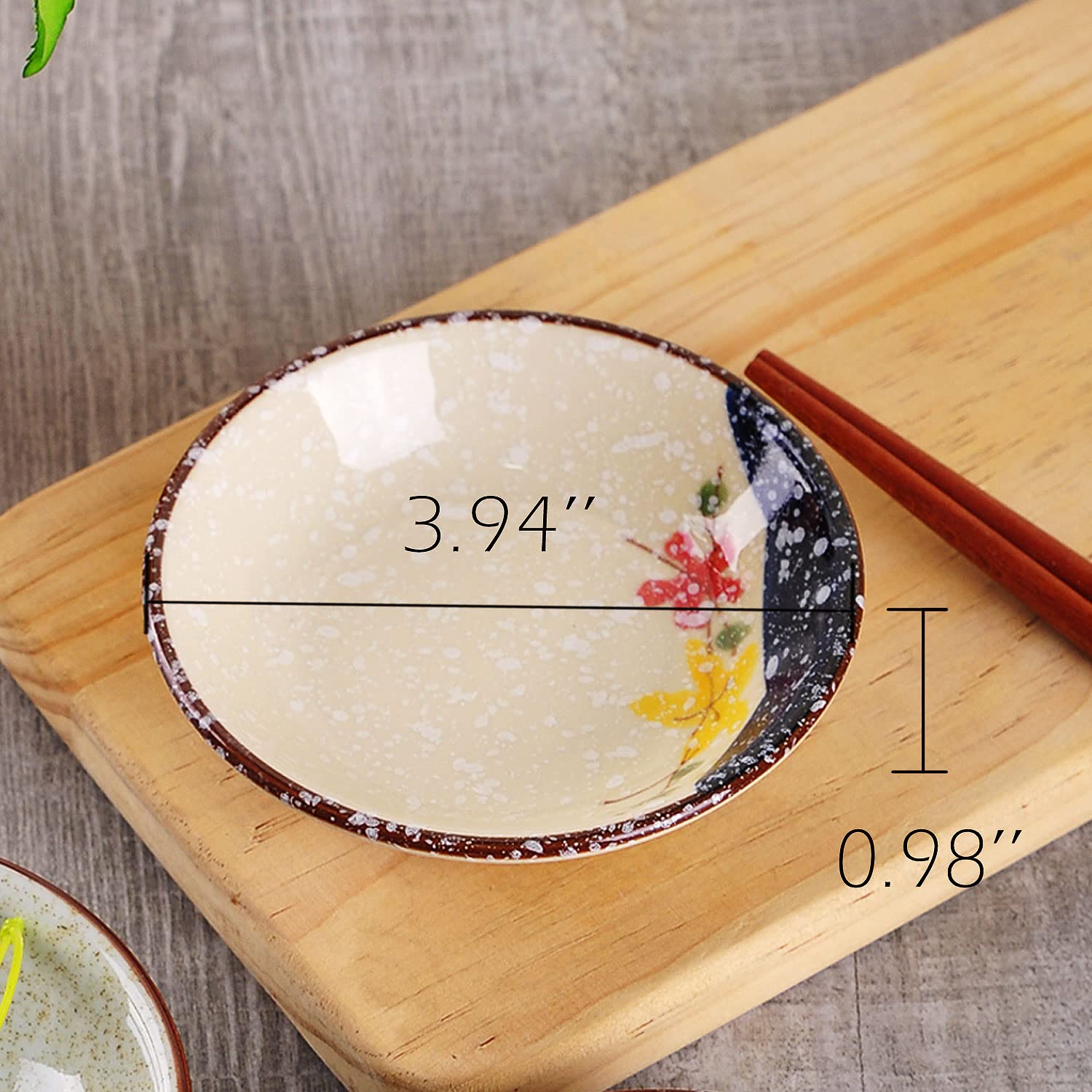 Japanese Retro Porcelain Side Dish Set - 5 Ceramic Bowls for Soy Sauce, Dipping & Seasoning | Perfect for Sushi, Ramen & Asian Dining Decor