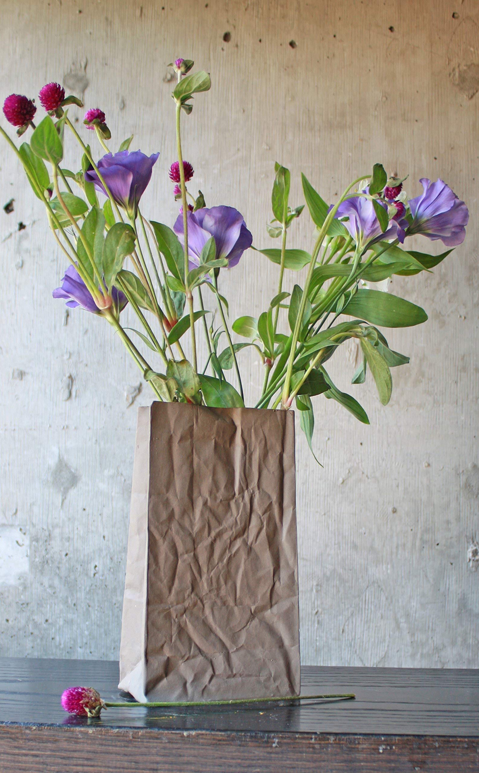 Ceramic Paper Bag Vase - Handmade Modern Home Decor for Flowers, Plants & Centerpieces | Perfect for Living Room, Wedding, Office & Gift Giving