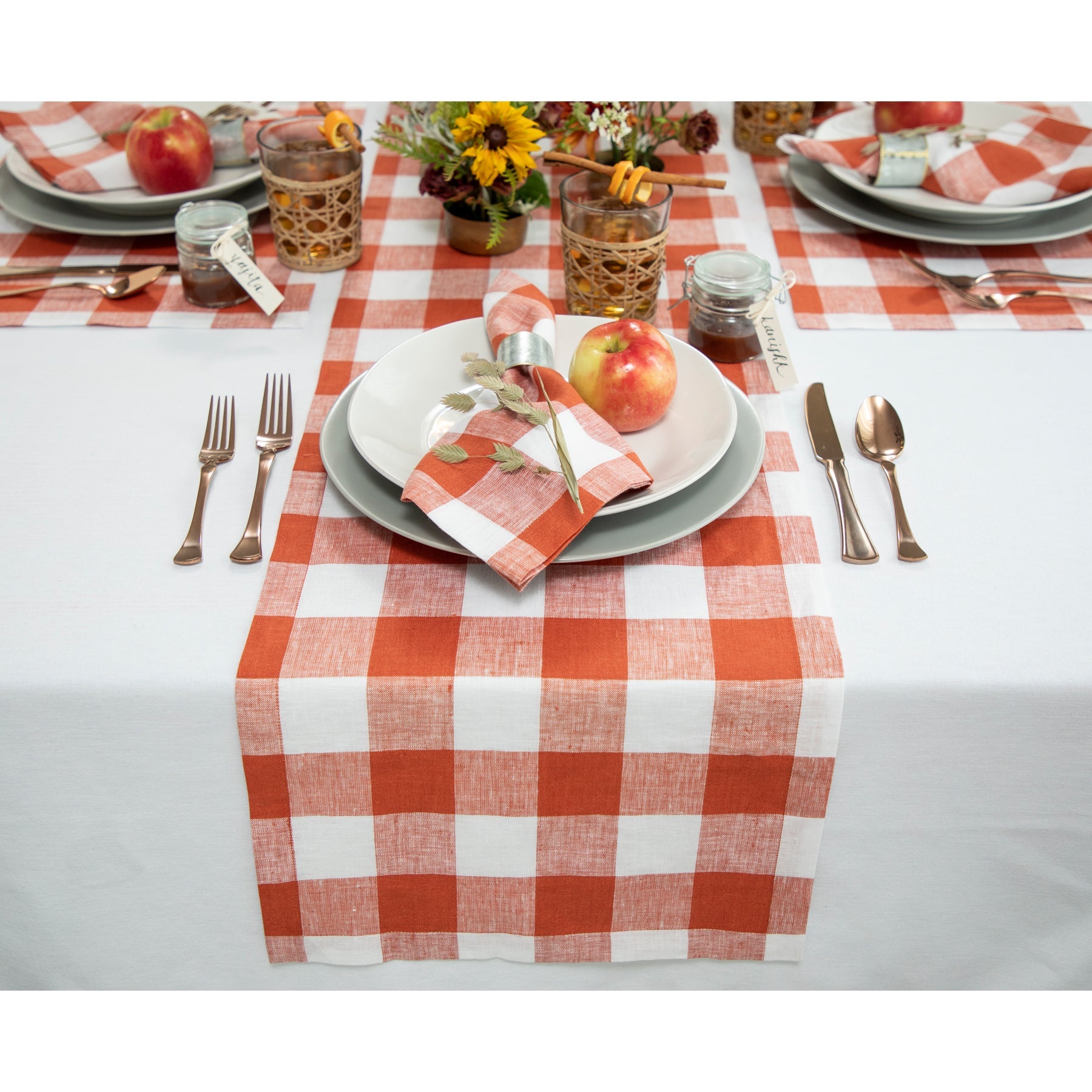 Buffalo Check Plaid Table Runner - Christmas Holiday Farmhouse Dining Decor for Kitchen, Dining Room, and Party Decorations